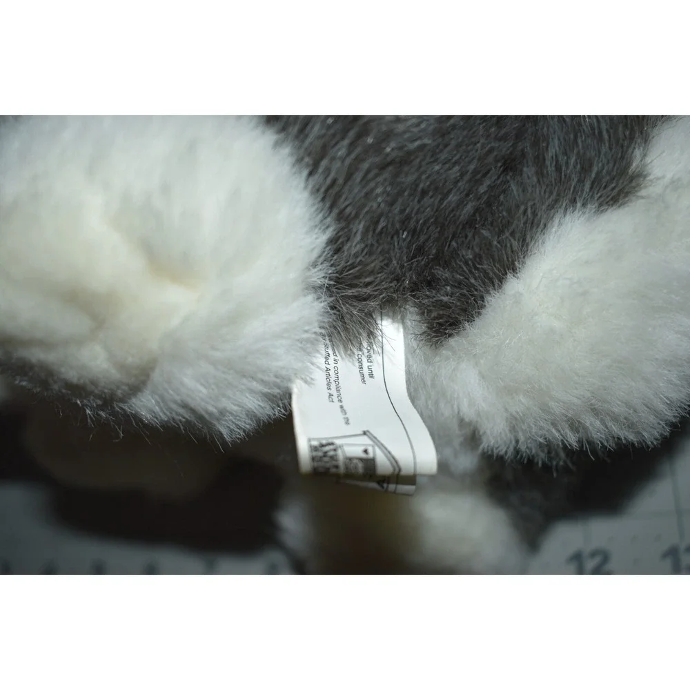 Husky Dog Canada Plush Stuffed Souvenir Tag‎ Sitting Animal House 10.5 Blue eyes